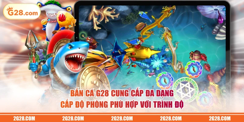 Bắn Cá G28 cung cấp đa dạng cấp độ phòng phù hợp với trình độ