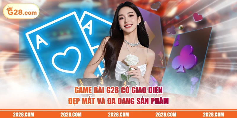 Game bài G28 có giao diện đẹp mắt và đa dạng sản phẩm